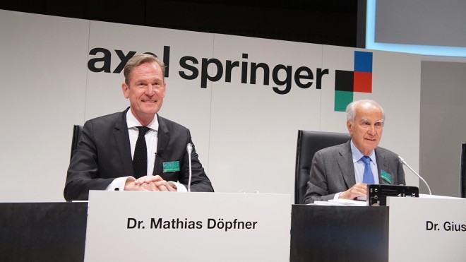 Az Axel Springer éves közgyűlésén a társaság vezérigazgatója további növekedést jelentett be