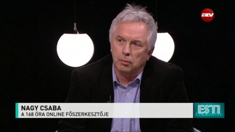 Nagy Csaba leköszönő online főszerkesztő az ATV vendégeként
