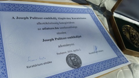 Pulitzer-emlékdíj Átlátszó.hu