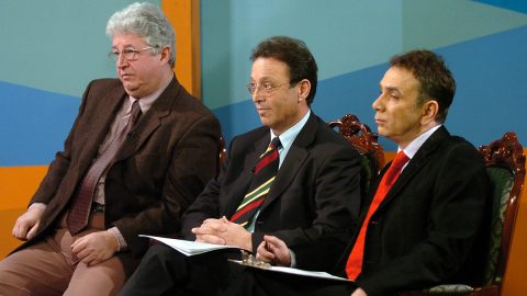 Pallagi Ferenc (balra), Betlen János és Orosz József a Napkeltében (MTI-fotó)