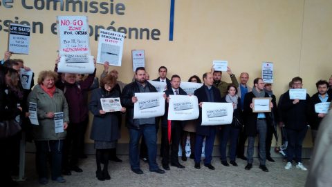 Népszabadság tüntetés Brüsszelben, 2016. október 19.