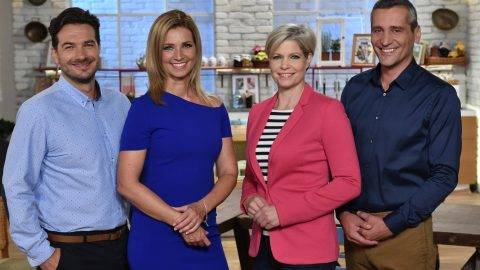 A Család-barát régi és új műsorvezetői Fotó: MTVA - Zih Zsolt