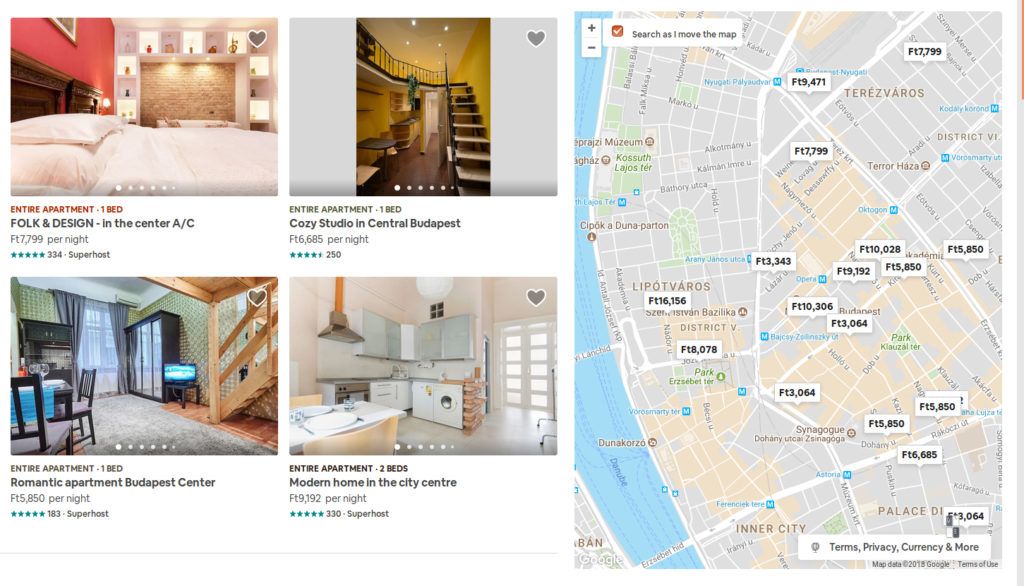 Az Airbnb megtévesztően tüntette fel az árakat