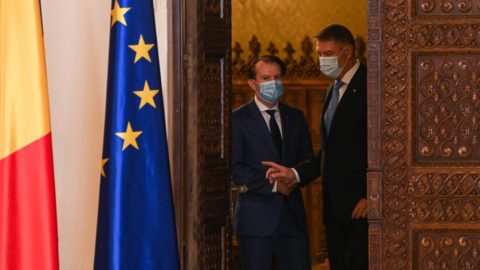 Florin Citu miniszterelnök és Klaus Iohannis államelnök.