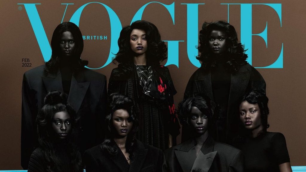 Kilenc színes bőrű modell pózol a brit Vogue címlapján