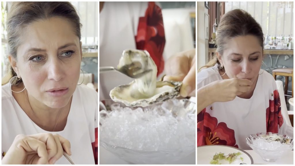 Horváth Éva nem szereti az osztrigát, legutóbbi videójában is inkább kiköpte
