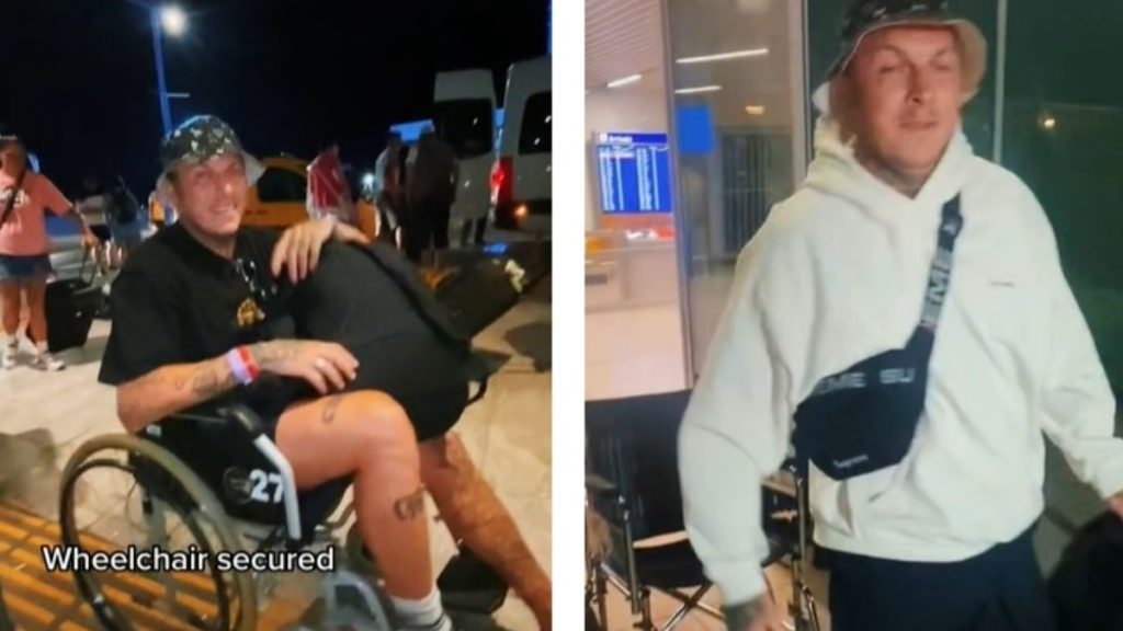 Sérültet játszott a brit turista, hogy ne kelljen sorba állnia a reptéren