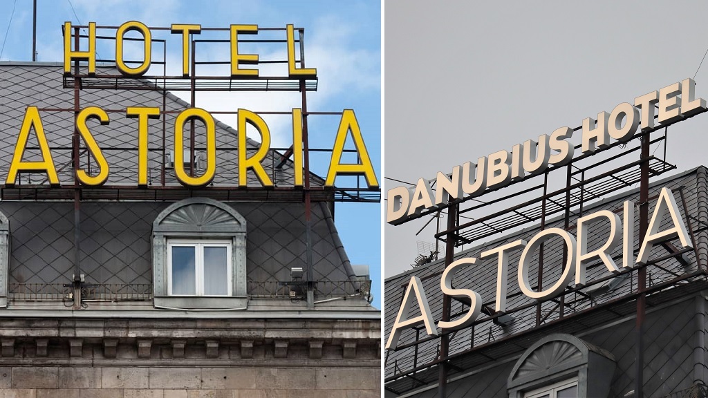 Leszerelték az Astoria Szálló ikonikus feliratát, modern utód került a helyére