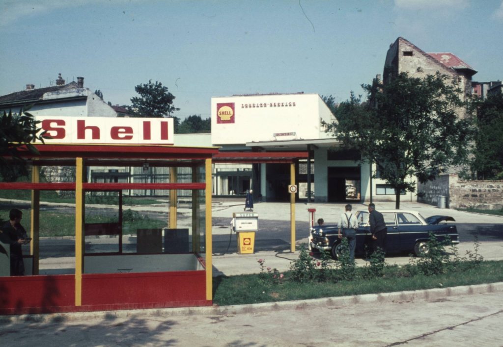 Shell benzinkút 1966 Budapest Mészáros utca