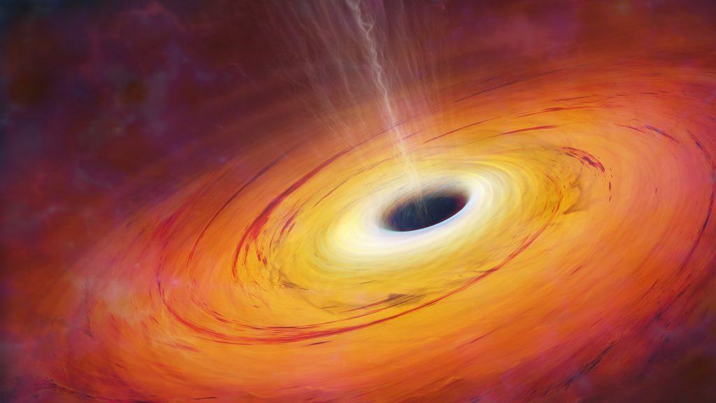 Ez a fekete lyuk épp a Föld irányába néz