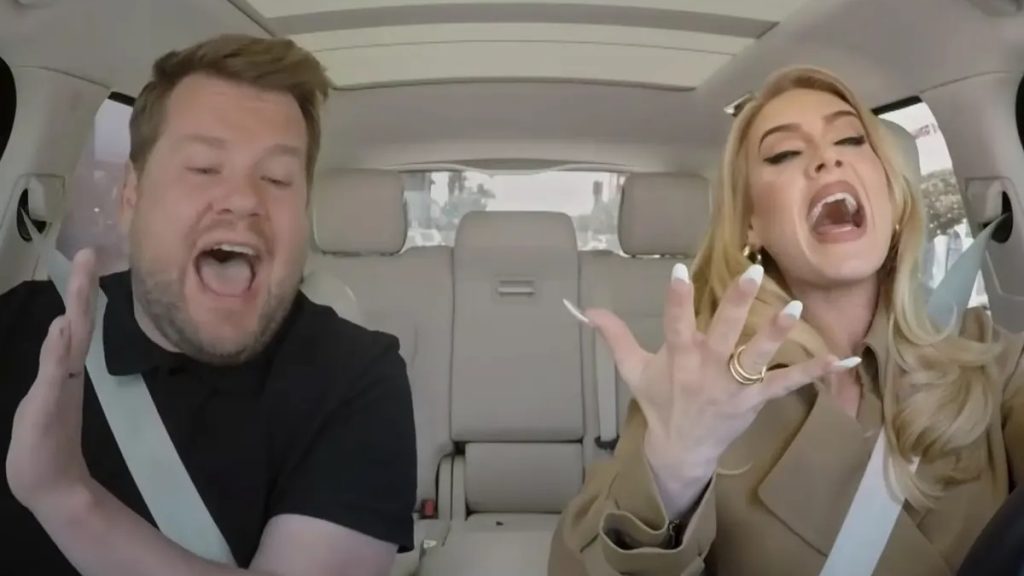 Az utolsó, tökéletes Carpool Karaokeban Adele vitte el utolsó munkanapjára James Cordent
