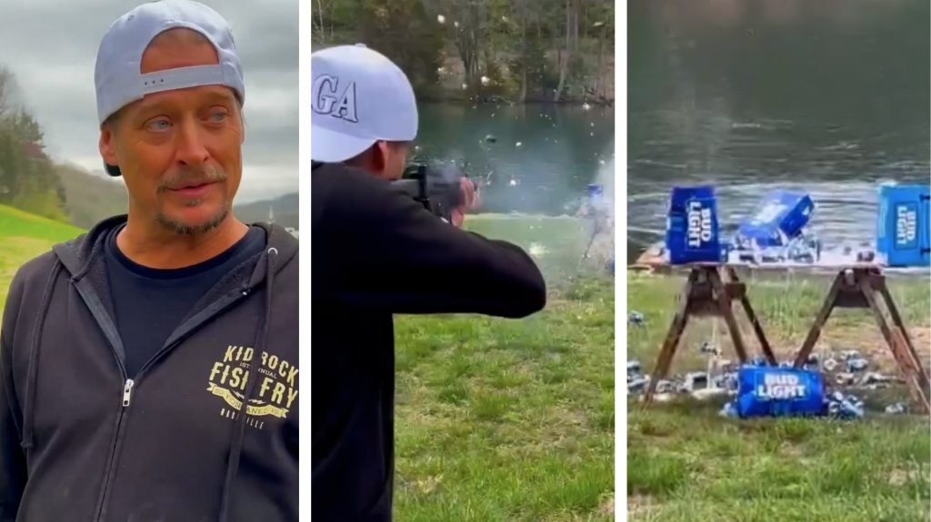 Transznemű reklámarca lett Kid Rock kedvenc sörének, a zenész gépfegyverrel lőtt szét pár kartonnyit