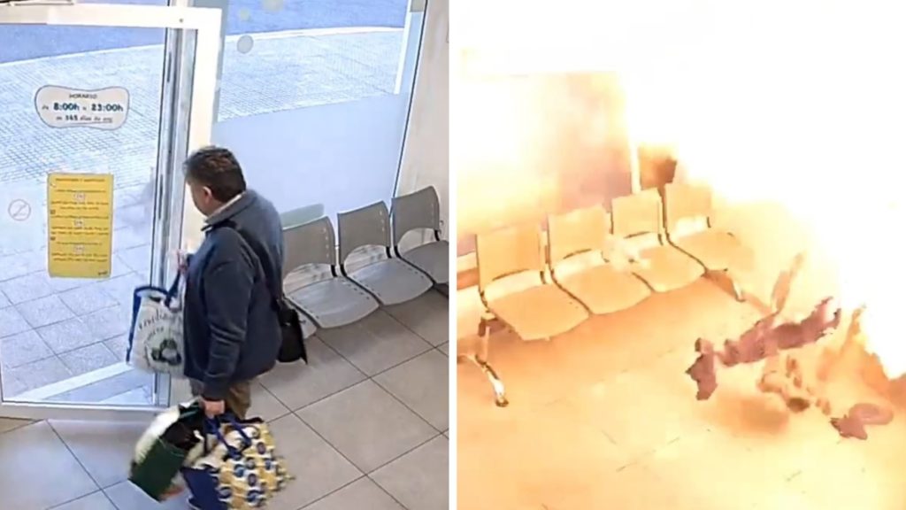 Pillanatokkal kerülte el egy férfi a mosodai robbanást – videó