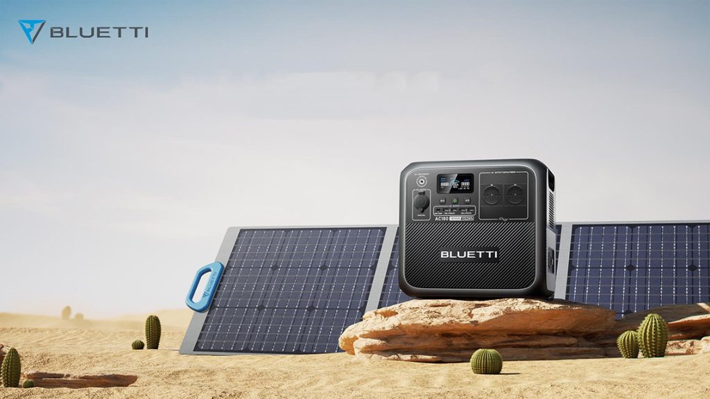 A Bluetti AC180 mobil power station alig várja, hogy bemutatkozzon a világnak