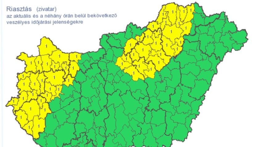 Megjöttek a zivatarok, riasztást adtak ki