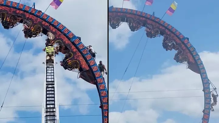 Órákig várták fejjel lefelé egy meghibásodott hullámvasút utasai, hogy megmentsék őket – videók