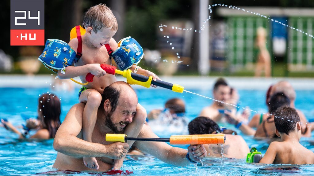Három tucat magyar fürdőben indult vízipisztoly-csata, rekordok is születtek