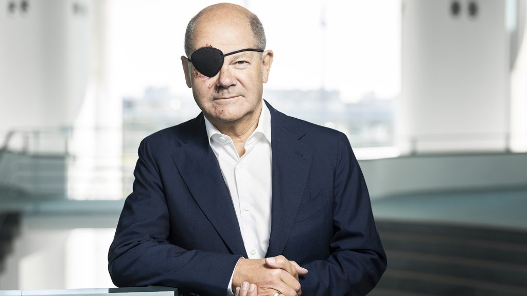 Szemfedőben tért vissza balesete után Olaf Scholz