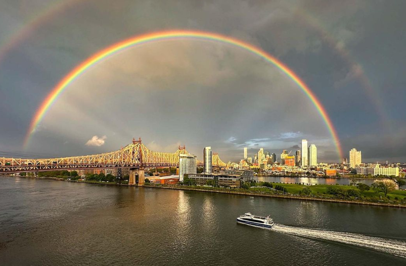 Dupla szivárvány jelent meg New York felett 9/11 évfordulóján