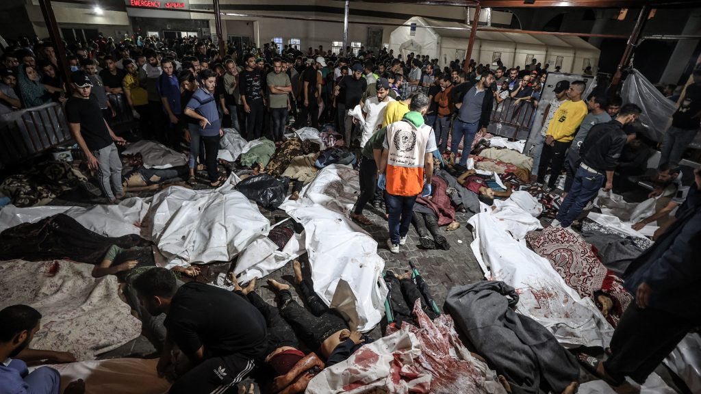 Erdogan szerint népirtással ér fel a gázai kórház elleni támadás