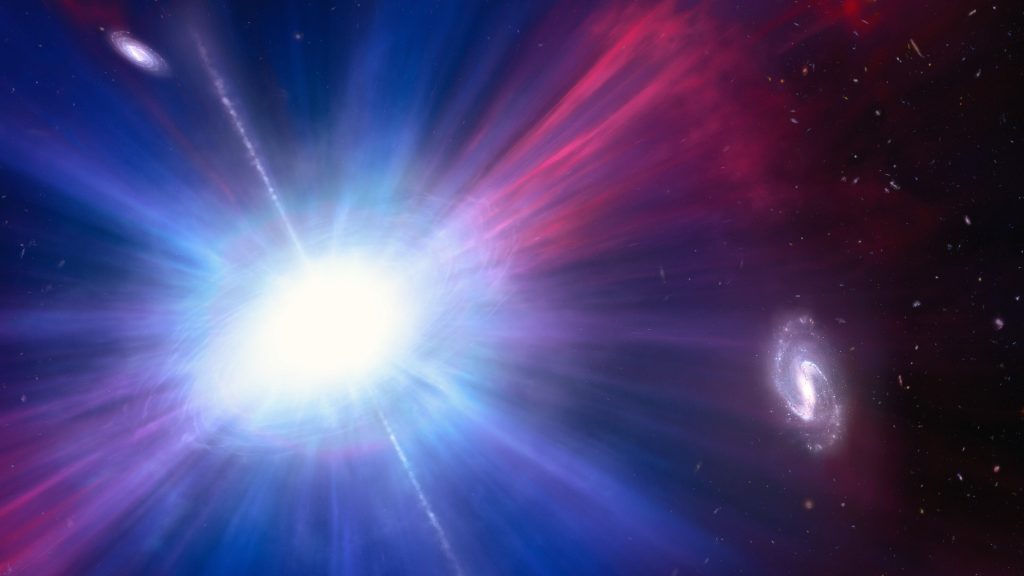 A huge and mysterious explosion appeared in outer space