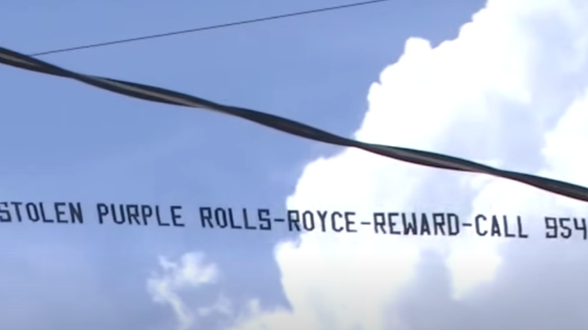 Légi reklámmal kereste az ellopott Rolls Royce-ot egy floridai férfi