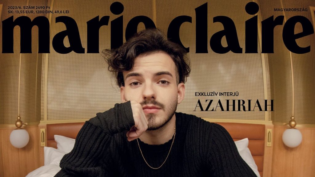 Azahriah az első férfi, aki a magyar Marie Claire címlapjára került