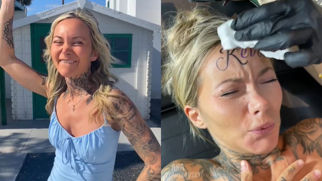 Homlokára tetováltatta barátja nevét a Balin élő influenszer – így fejezi ki, hogy szerelmes