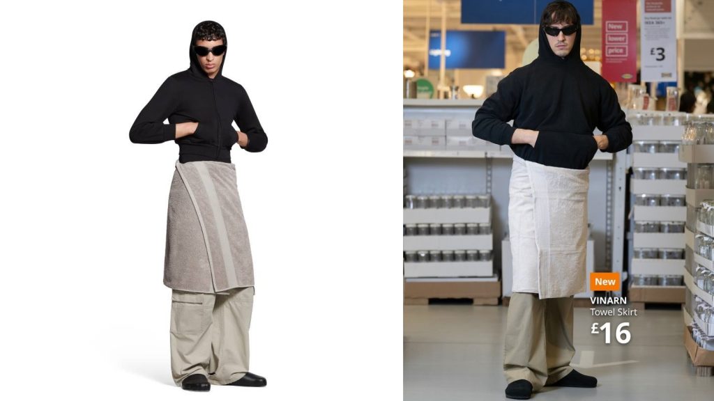 Tökéletes választ adott az IKEA a Balenciaga 320 ezer forintos, szoknyaként tálalt törölközőjére