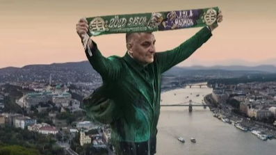 Győzike Fradi sálas Szabadság-szoborként mémesítette magát