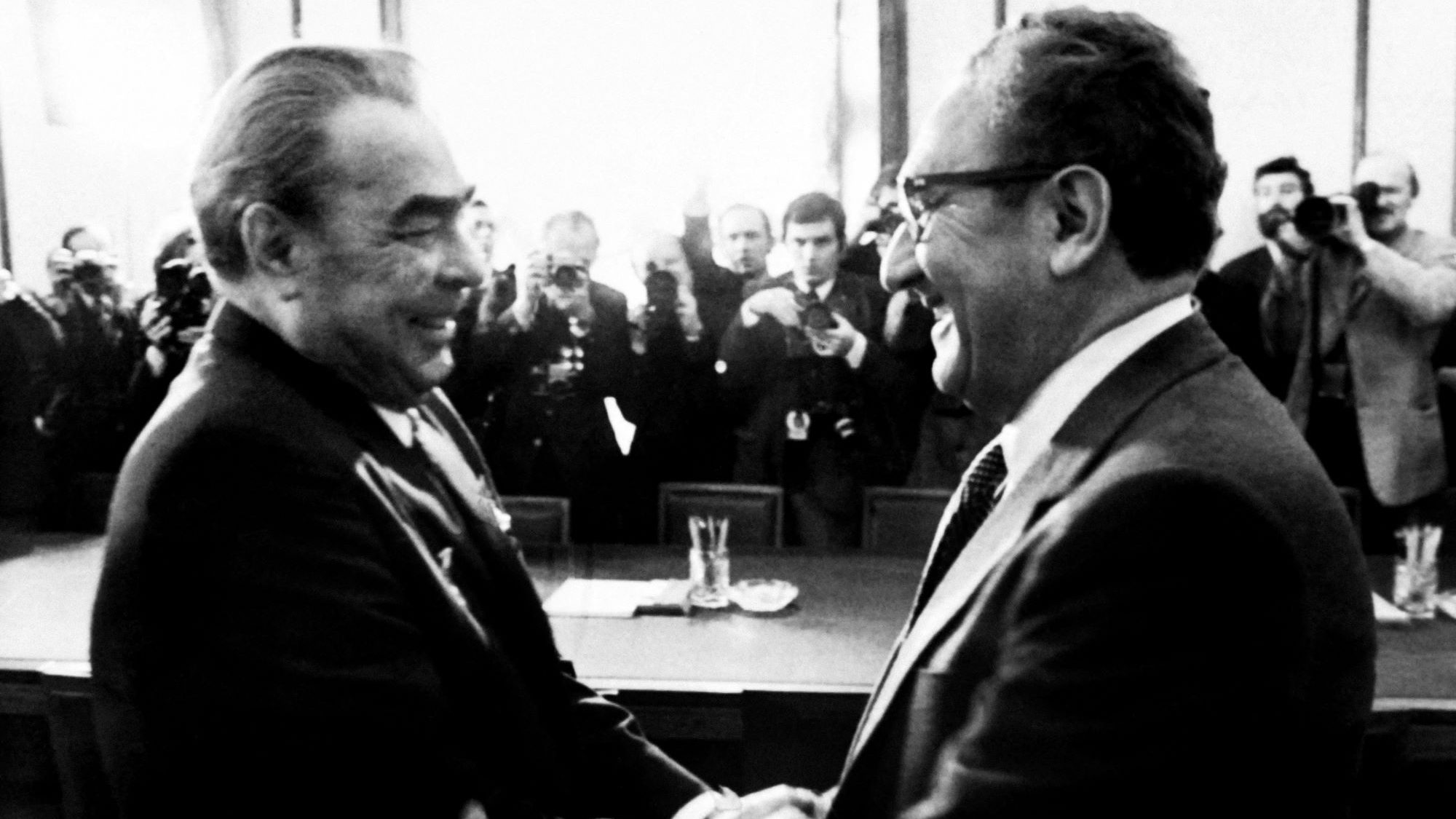 Henry Kissinger és Leonyid Brezsnyev találkozója 1974 márciusában Moszkvában.