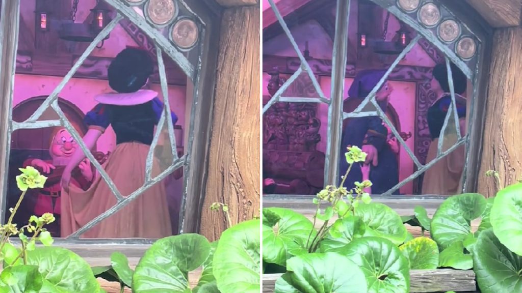 Videón, ahogy végtaghiányos Hófehérke táncol a floridai Disney vidámparkban