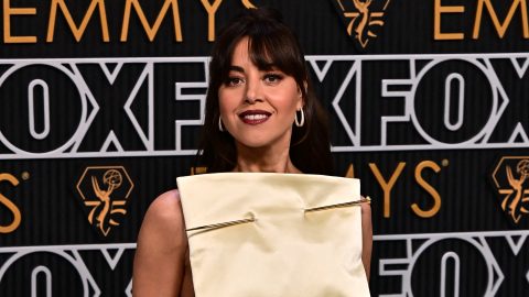 Látszólag nagymamája kötőtűjét is magán viselte Aubrey Plaza az Emmy-gálán