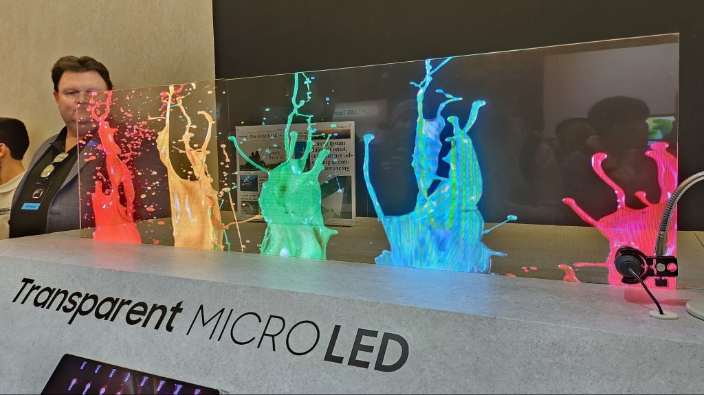 A Samsung bemutatta a világ első átlátszó Micro LED kijelzőjét