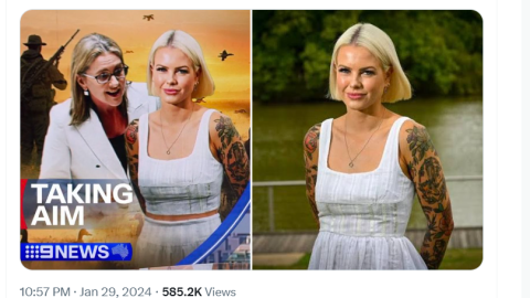 Egy ausztrál női politikusnak Photoshoppal megnagyobbították a melleit egy tévéműsorban