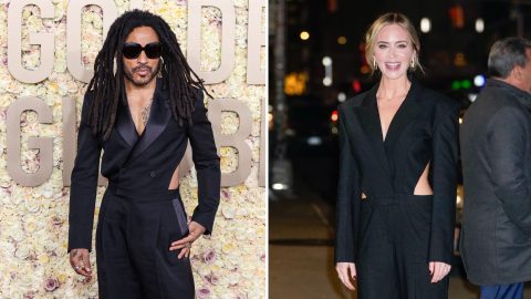 Emily Blunt és Lenny Kravitz alig egy hét eltéréssel viseltek ugyanolyan ruhát