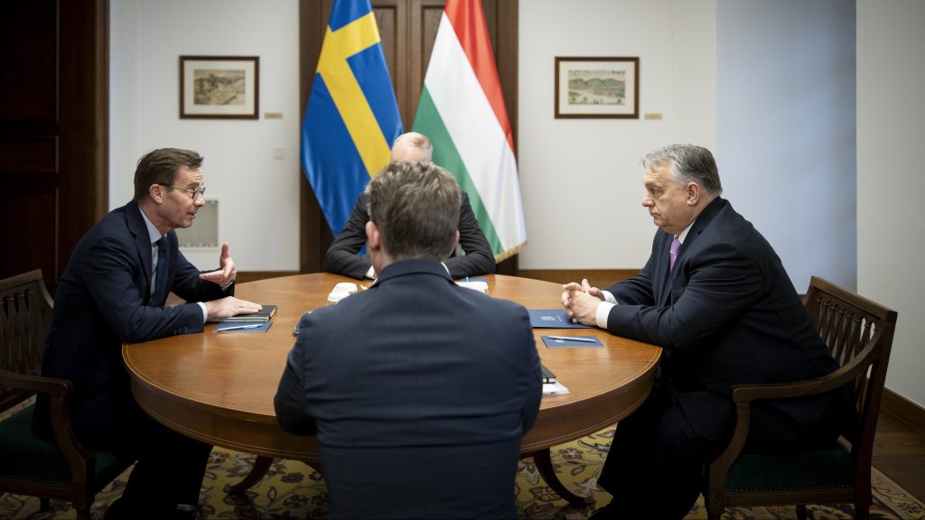 Orbán Viktor fogadta a svéd miniszterelnököt