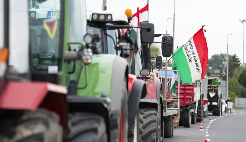 Traktoros blokád az ukrán határon Záhonynál, MAGOSZ szervezésben