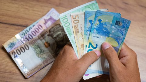 Kapaszkodik az egyéves mélypontról a forint