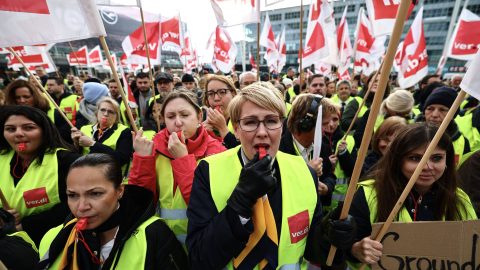 Még nem látni a németországi sztrájkhullám végét