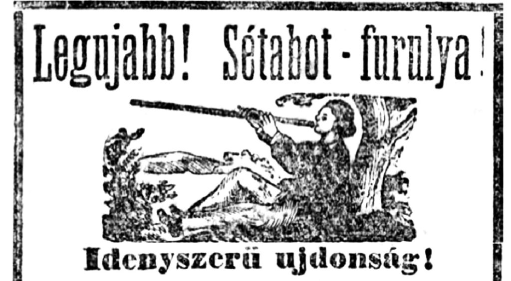 Furulyaként is használható sétabotot is árult a századforduló legfontosabb magyar hangszervállalata