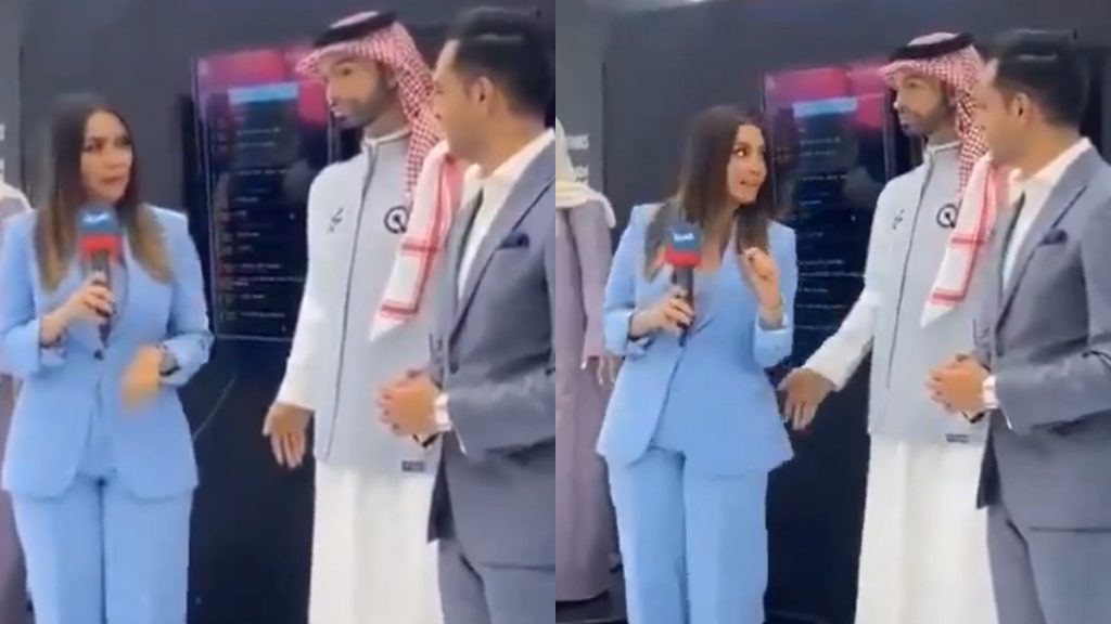 Szaúd-Arábia első férfi humanoid robotja „letapizott” egy riporternőt