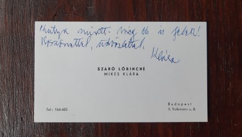 Névjegykártyán tűnt fel Szabó Lőrinc özvegyének a szomszédhoz írt panasza