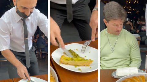 TikTok-kompatibilissá akarták tenni Mark Wahlberg előtt egy baklava tálalását, de mindenki a pincéren röhög