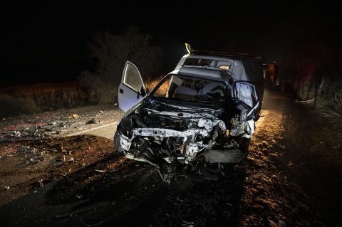 Frontális karambol Nagysápnál, meghalt az egyik sofőr