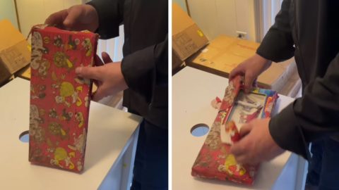 Egy lebontott fal mögött találta meg a karácsonyi ajándékát, amit gyerekkorában elfelejtettek odaadni neki a szülei