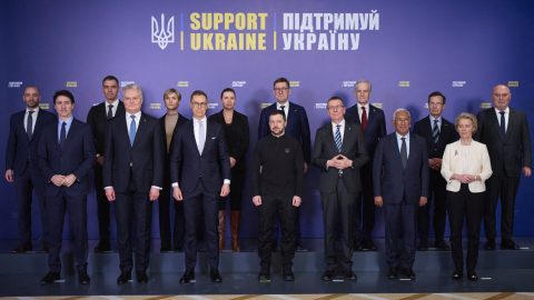 Számos külföldi politikus látogatott Kijevbe a háború 3. évfordulóján