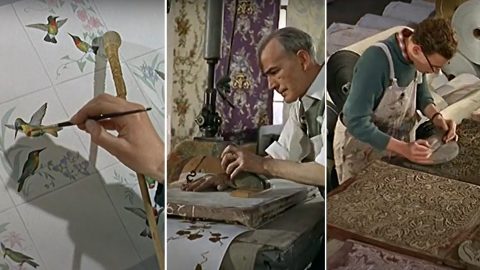 Elképesztő film mutatja be a hatvanas évek egy meglepő módszerekkel dolgozó tapétagyárát