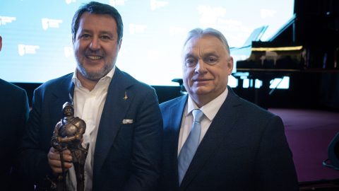 Orbán Hunyadi János-díjat adott Matteo Salvininek