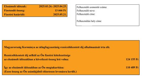 Rezsicsökkentés: összemegy a kimutatott rezsimegtakarítás a narancssárga rezsiboxban